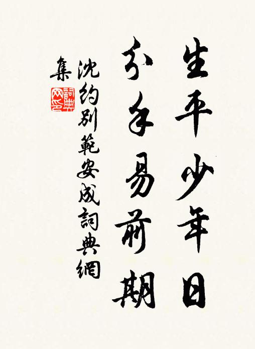 沈约生平少年日，分手易前期书法作品欣赏