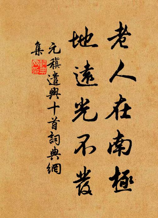 元稹老人在南极,地远光不发书法作品欣赏