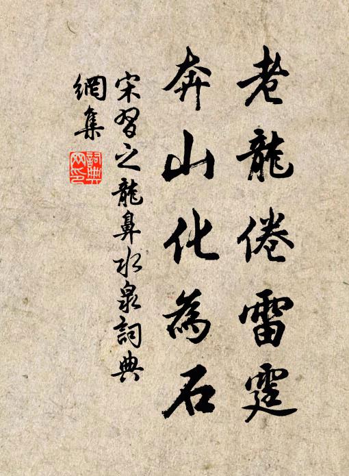 宋習之老龙倦雷霆，奔山化为石书法作品欣赏