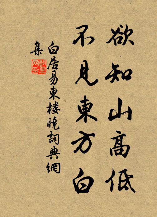 白居易欲知山高低，不见东方白书法作品欣赏
