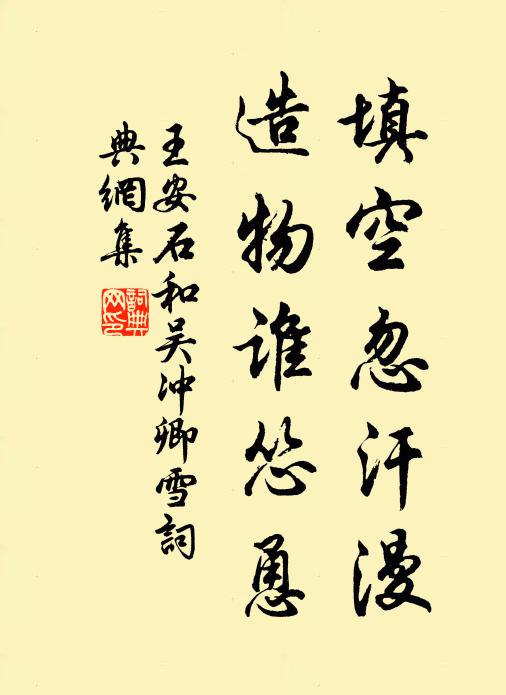 王安石填空忽汗漫，造物谁怂恿书法作品欣赏