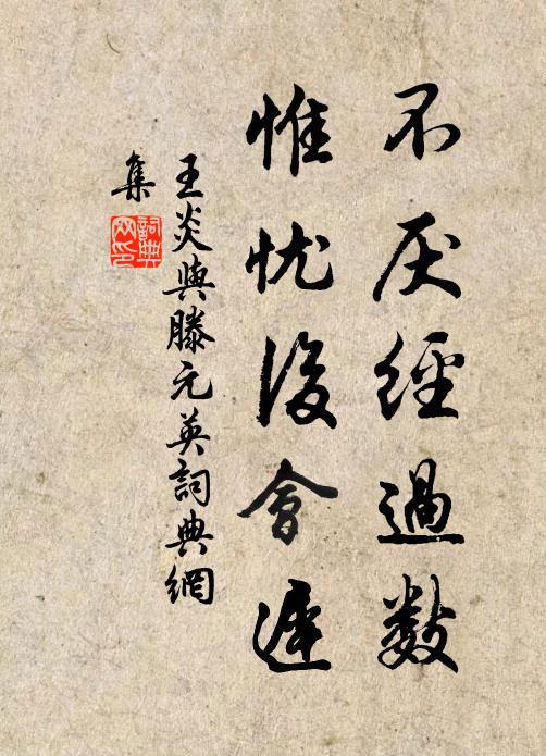 王炎不厌经过数，惟忧后会迟书法作品欣赏