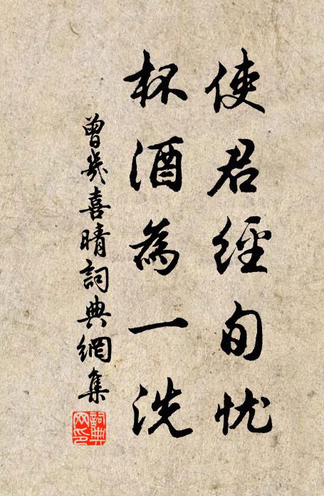 曾几使君经旬忧，杯酒为一洗书法作品欣赏
