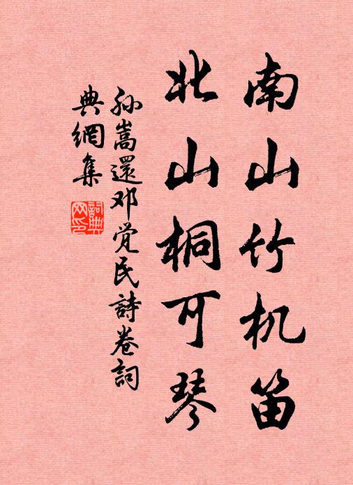 孙嵩南山竹机笛，北山桐可琴书法作品欣赏