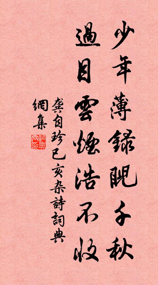 龚自珍少年薄录睨千秋，过目云烟浩不收书法作品欣赏