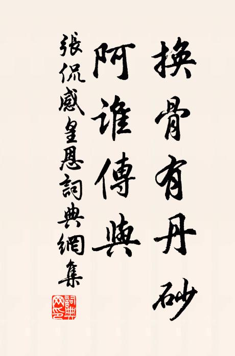 张侃换骨有丹砂，阿谁传与书法作品欣赏