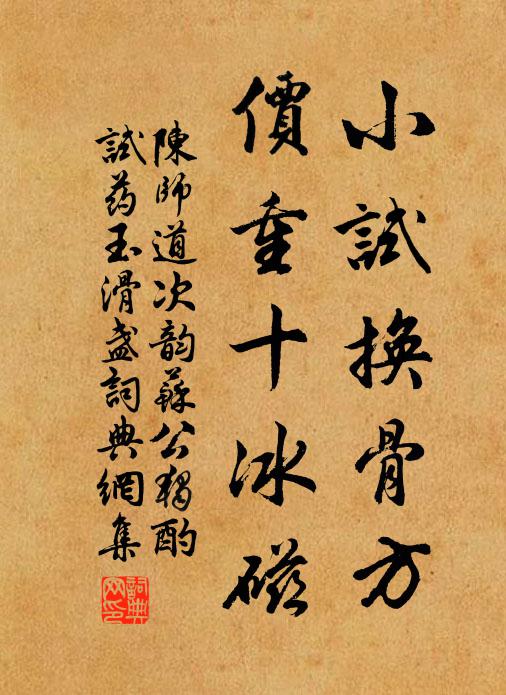 陈师道小试换骨方，价重十冰磁书法作品欣赏