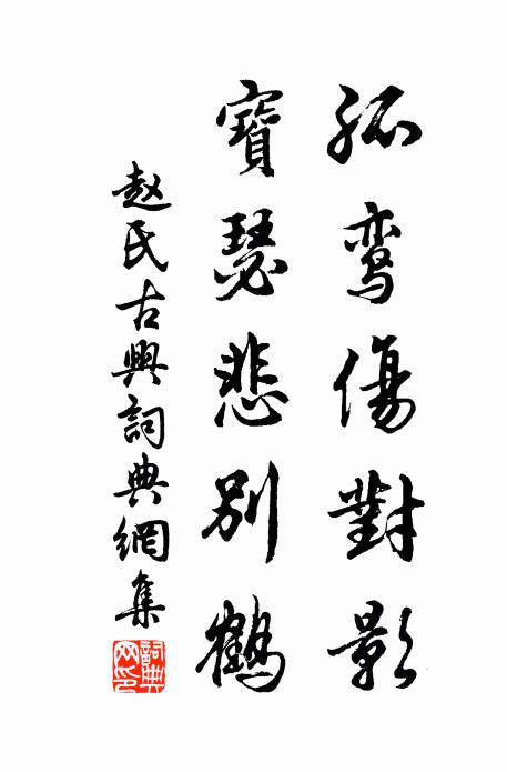 赵氏孤鸾伤对影，宝瑟悲别鹤书法作品欣赏