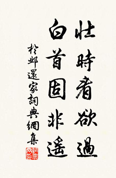于邺壮时看欲过，白首固非遥书法作品欣赏
