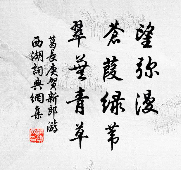 葛长庚望弥漫、苍葭绿苇，翠芜青草书法作品欣赏