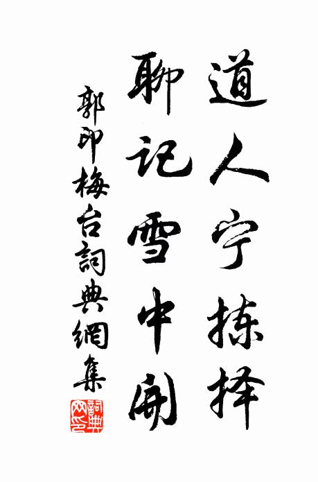 郭印道人宁拣择，聊记雪中开书法作品欣赏