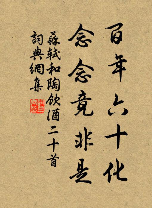 苏轼百年六十化，念念竟非是书法作品欣赏