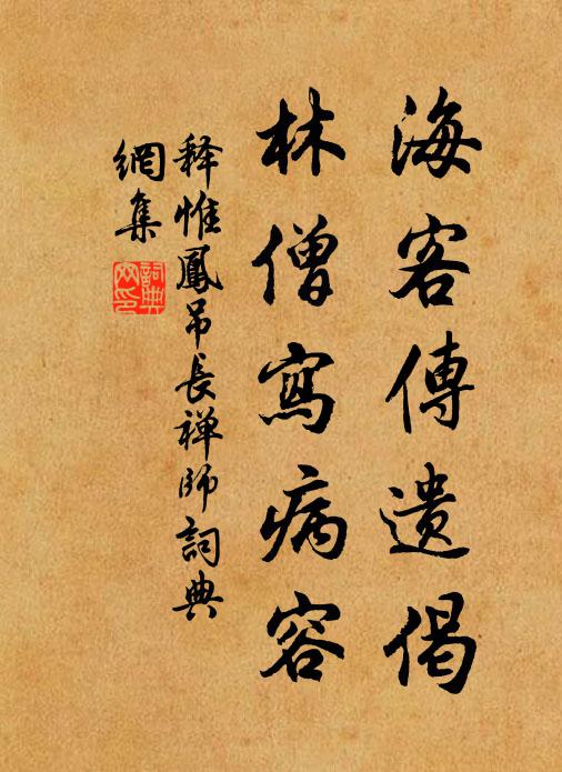 释惟凤海客传遗偈，林僧寫病容书法作品欣赏
