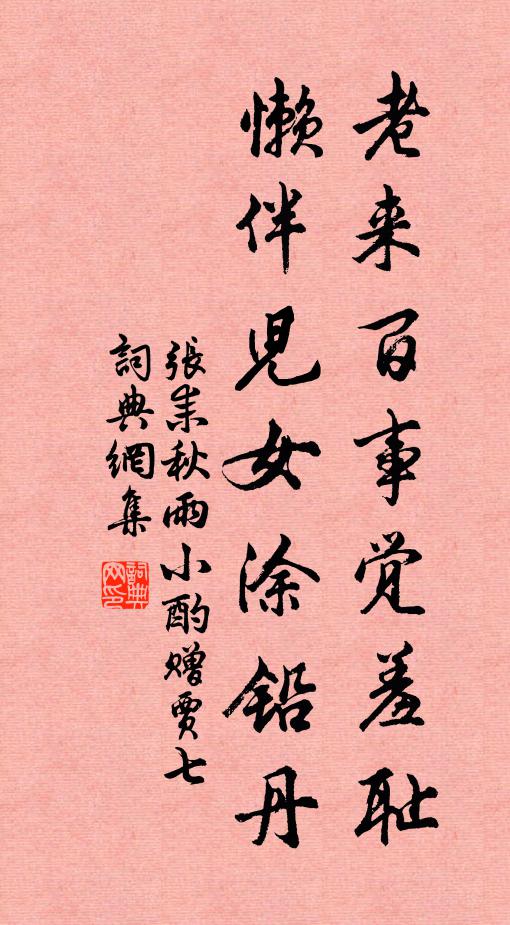 张耒老来百事觉羞耻，懒伴儿女涂铅丹书法作品欣赏