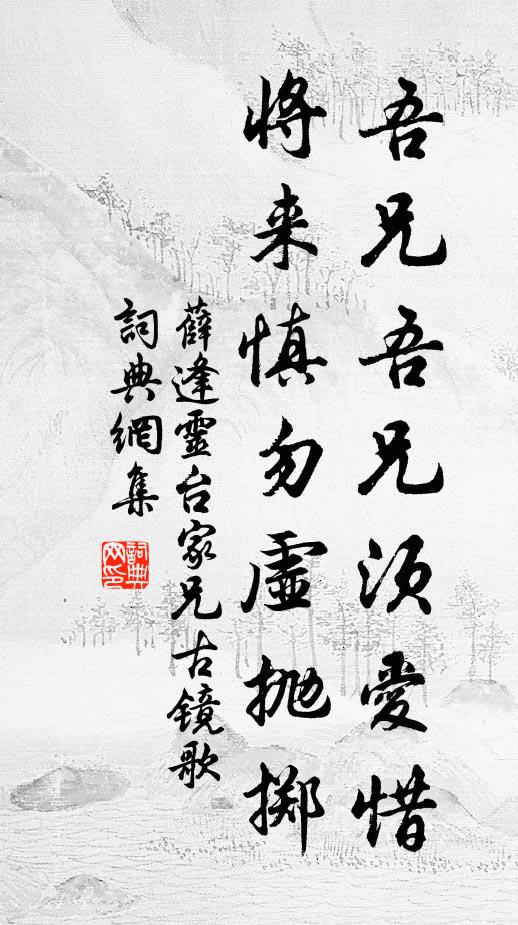 薛逢吾兄吾兄须爱惜，将来慎勿虚抛掷书法作品欣赏