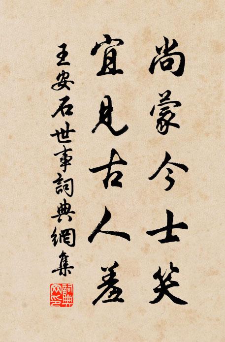 王安石尚蒙今士笑，宜见古人羞书法作品欣赏