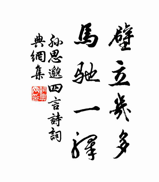 孙思邈壁立几多，马驰一驿书法作品欣赏