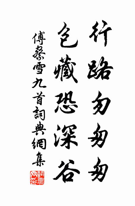 傅察行路勿匆匆，包藏恐深谷书法作品欣赏