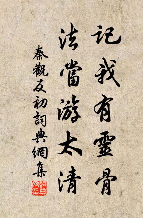 秦观记我有灵骨，法当游太清书法作品欣赏
