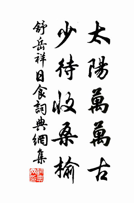 舒岳祥太阳万万古，少待收桑榆书法作品欣赏