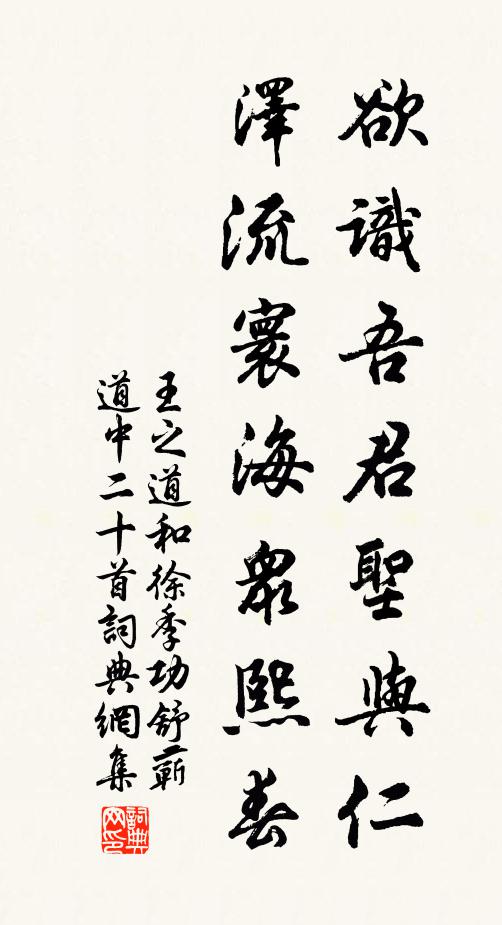 王之道欲识吾君圣与仁，泽流寰海众熙春书法作品欣赏