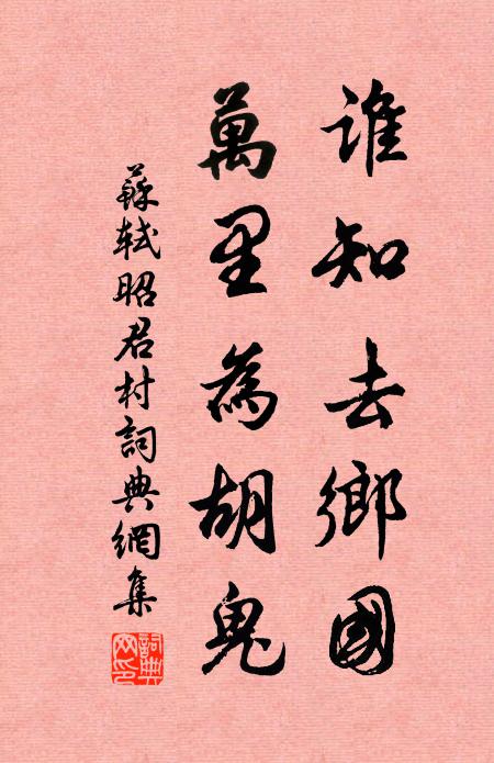 苏轼谁知去乡国，万里为胡鬼书法作品欣赏