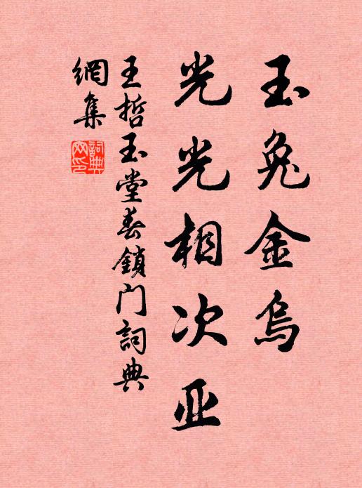 王哲玉兔金乌，光光相次亚书法作品欣赏
