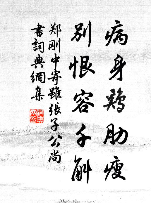 郑刚中病身鸡肋瘦，别恨容千斛书法作品欣赏