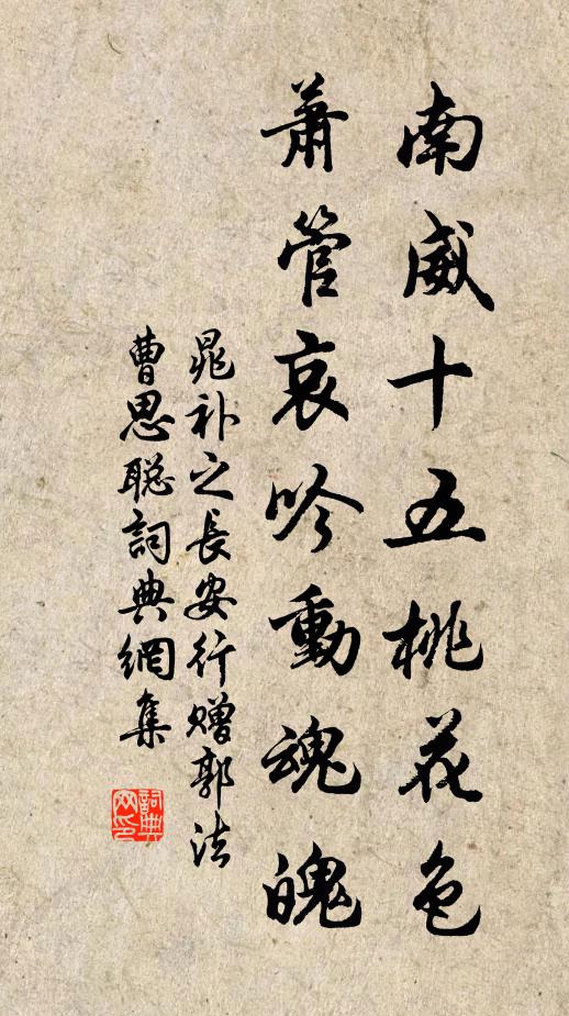 晁补之南威十五桃花色，萧管哀吟动魂魄书法作品欣赏