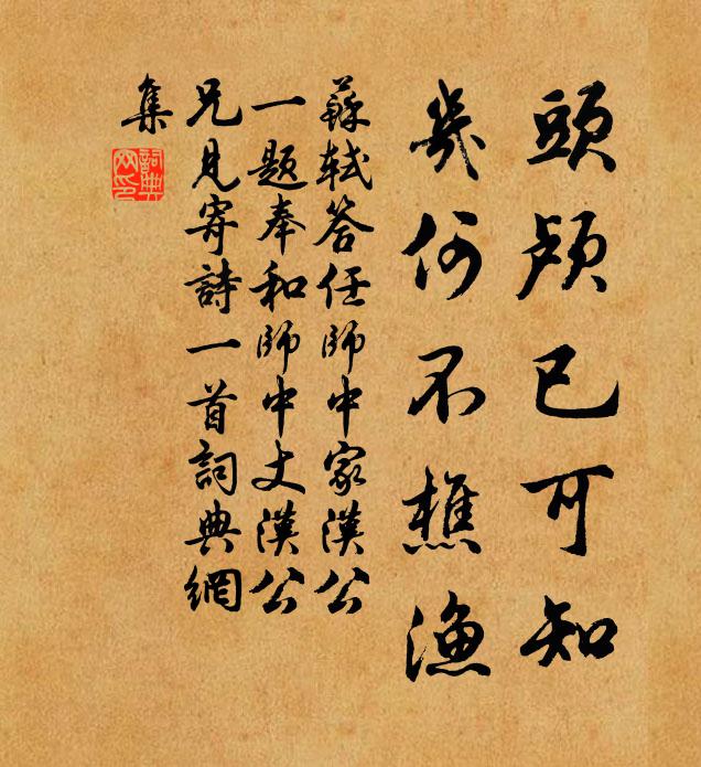 苏轼头颅已可知，几何不樵渔书法作品欣赏