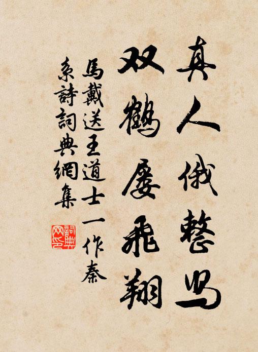 马戴真人俄整舄，双鹤屡飞翔书法作品欣赏