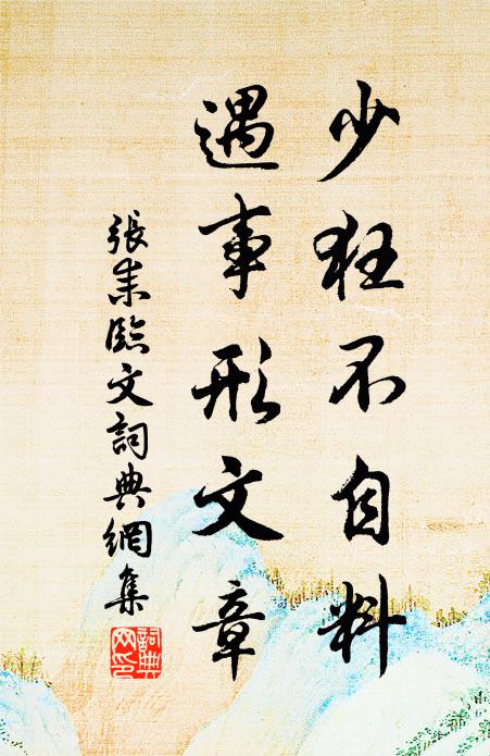 张耒少狂不自料，遇事形文章书法作品欣赏