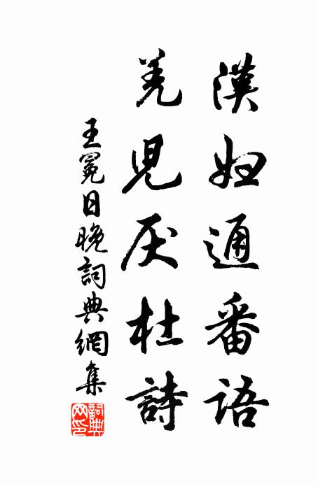 王冕汉妇通番语，羌儿厌杜诗书法作品欣赏