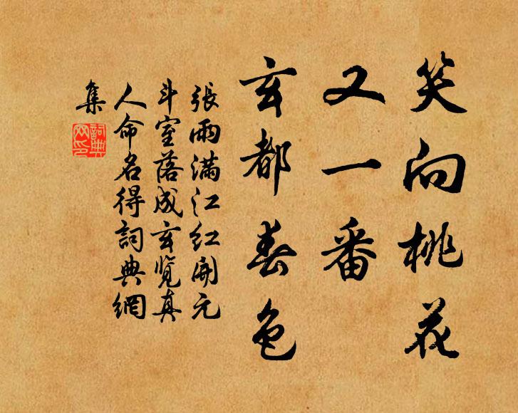 张雨笑向桃花，又一番、玄都春色书法作品欣赏