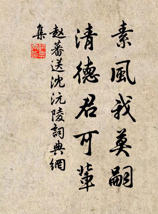 赵蕃素风我莫嗣，清德君可辈书法作品欣赏
