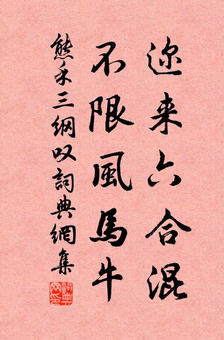 熊禾迩来六合混,不限风马牛书法作品欣赏