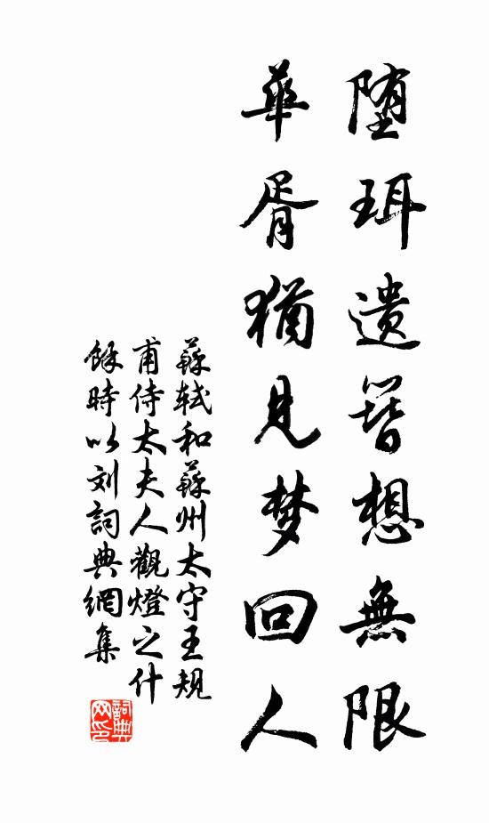 苏轼堕珥遗簪想无限，华胥犹见梦回人书法作品欣赏