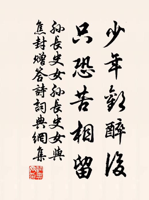 孙长史女少年欢醉后，只恐苦相留书法作品欣赏