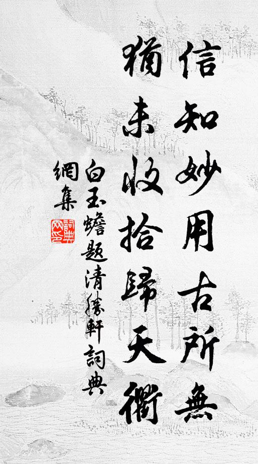 白玉蟾信知妙用古所无，犹未收拾归天衢书法作品欣赏