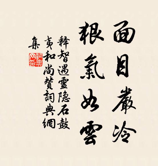 释智遇面目严冷，狠气如云书法作品欣赏