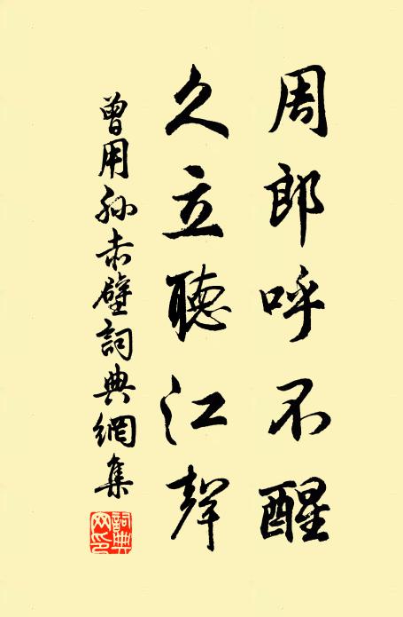 曾用孙周郎呼不醒，久立听江声书法作品欣赏