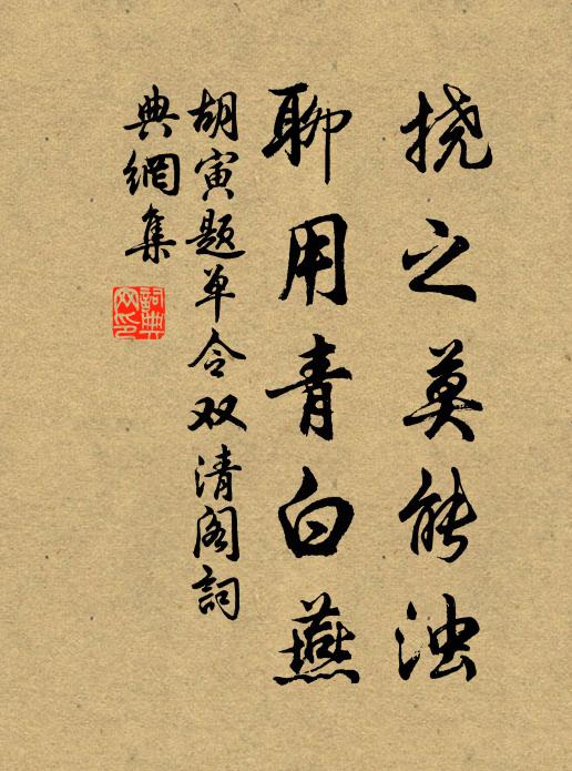 胡寅挠之莫能浊，聊用青白燕书法作品欣赏