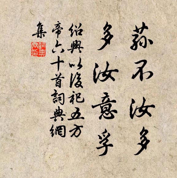 佚名荪不汝多，多汝意孚书法作品欣赏