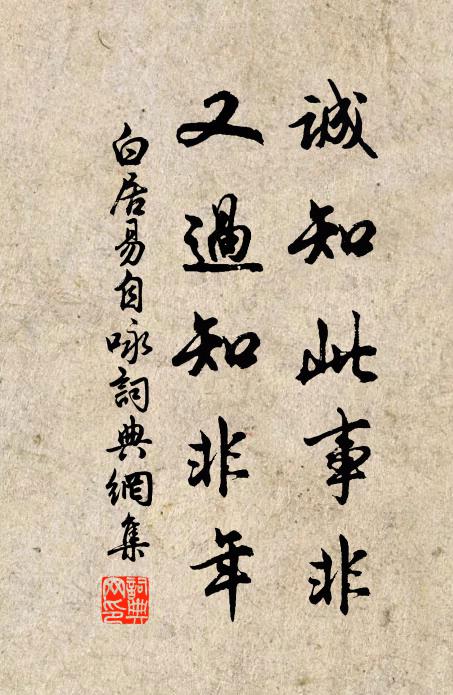 白居易诚知此事非，又过知非年书法作品欣赏