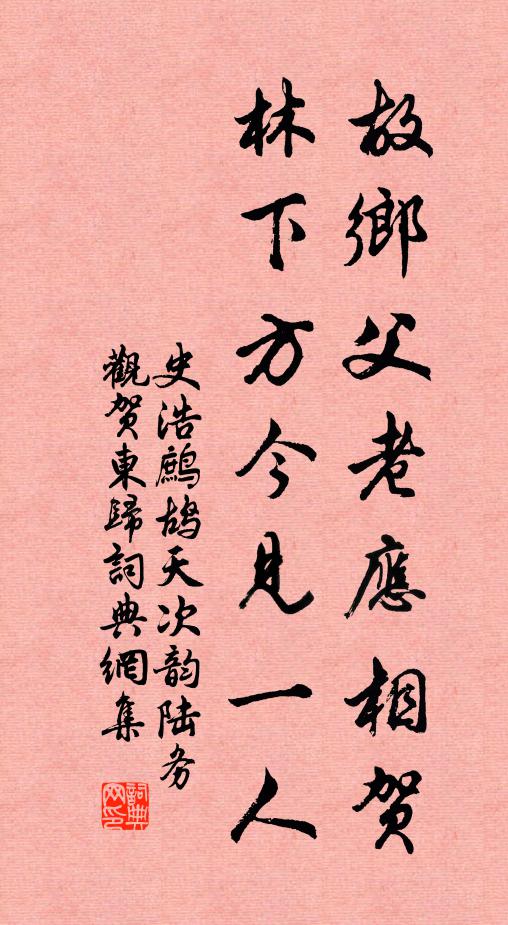 史浩故乡父老应相贺，林下方今见一人书法作品欣赏