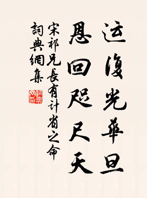 宋祁运复光华旦，恩回咫尺天书法作品欣赏