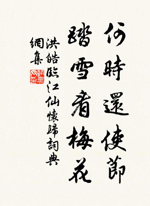 洪皓何时还使节，踏雪看梅花书法作品欣赏