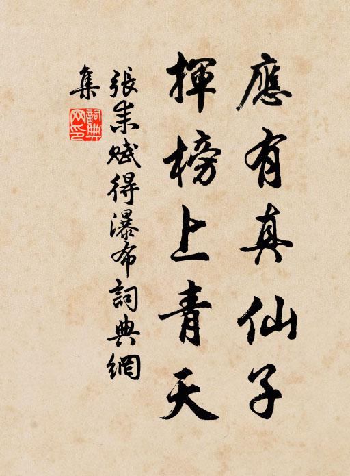张耒应有真仙子，挥榜上青天书法作品欣赏
