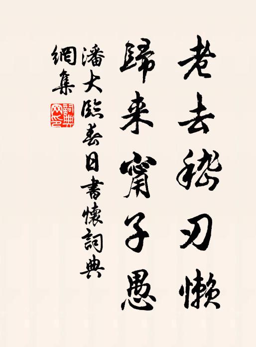 潘大临老去嵇刃懒，归来甯子愚书法作品欣赏