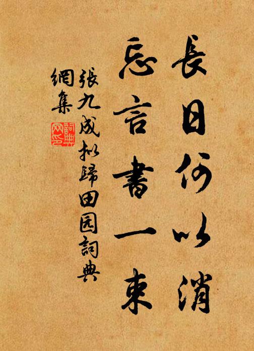 张九成长日何以消，忘言书一束书法作品欣赏